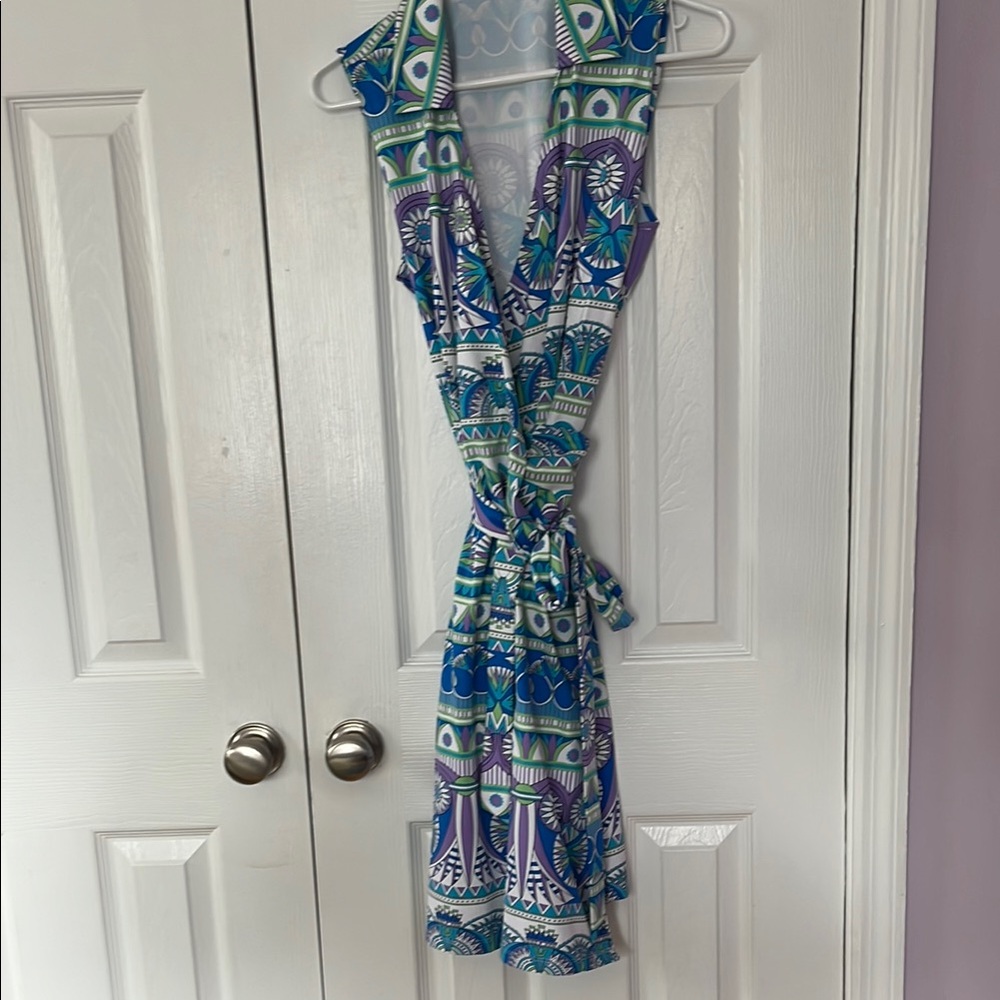 J McLaughlin “Lila” Sleeveless Wrap Dress New No Tags Classic Easy Elegant